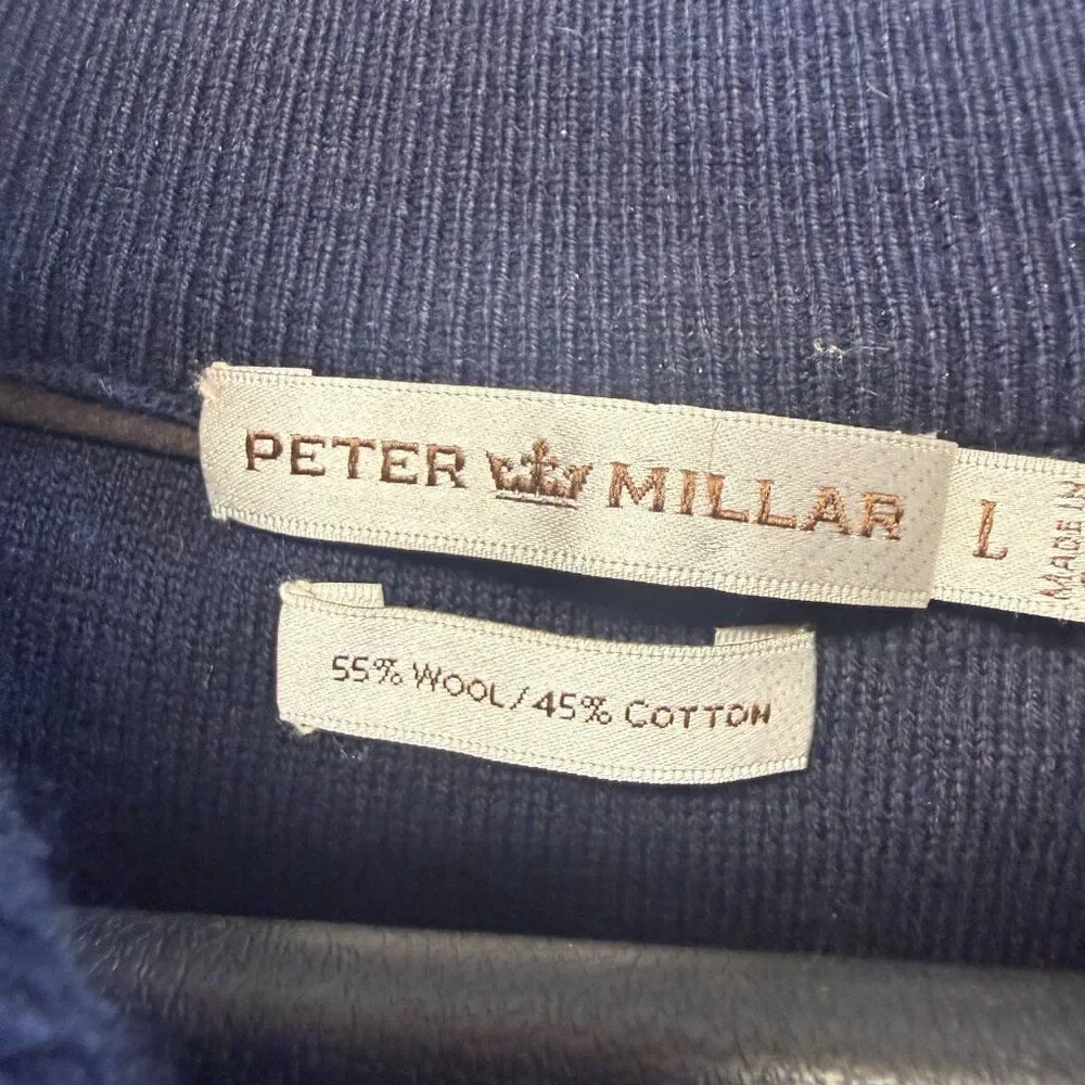 Peter Millar Quilted Jacket  Navy,Size Large